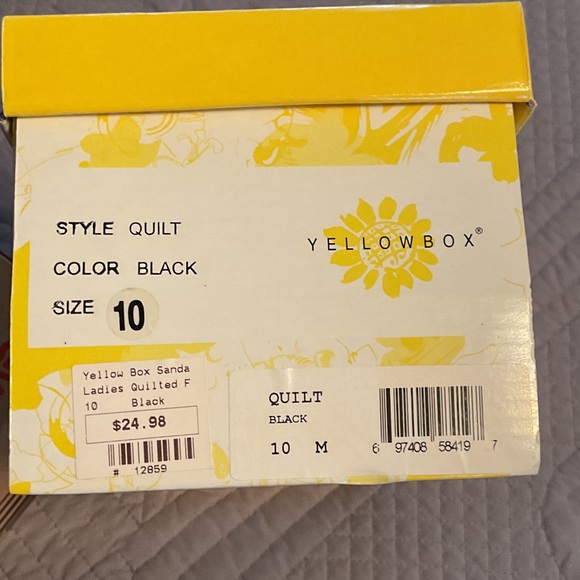 Yellowbox Quilted Black Flip Flops - Picture 5 of 5